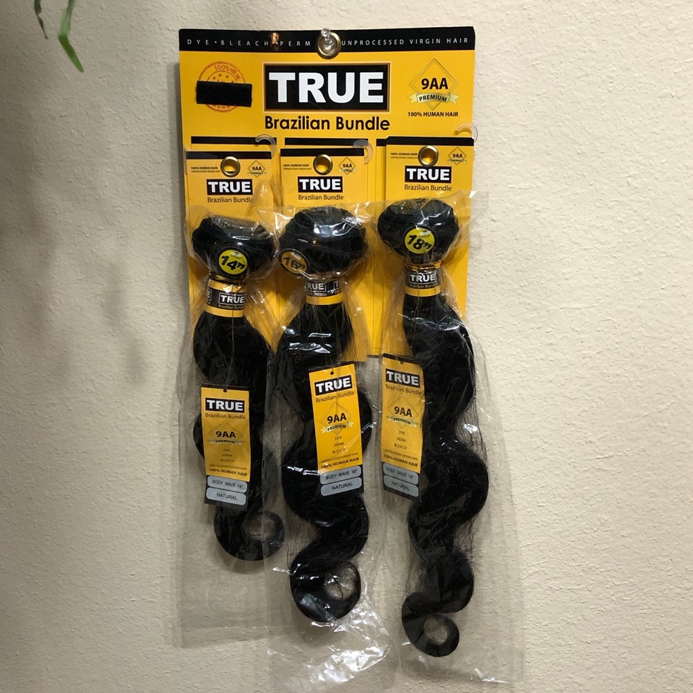 TRUE Brazilian Bundle 9AA PREMIUM Unprocessed Virgin 100% Human Hair
